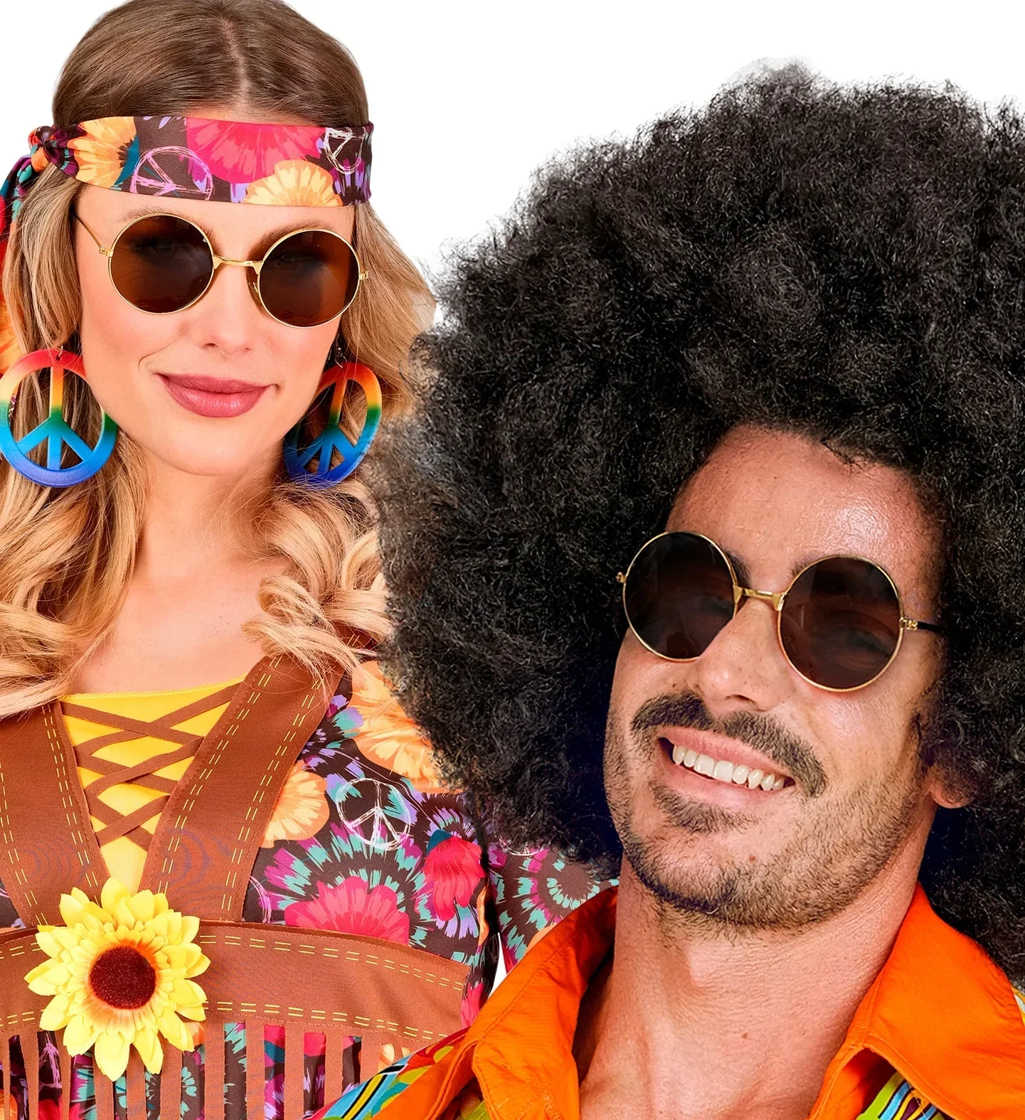 Gafas Hippies Redondas con Cristales Oscuros - Image 2