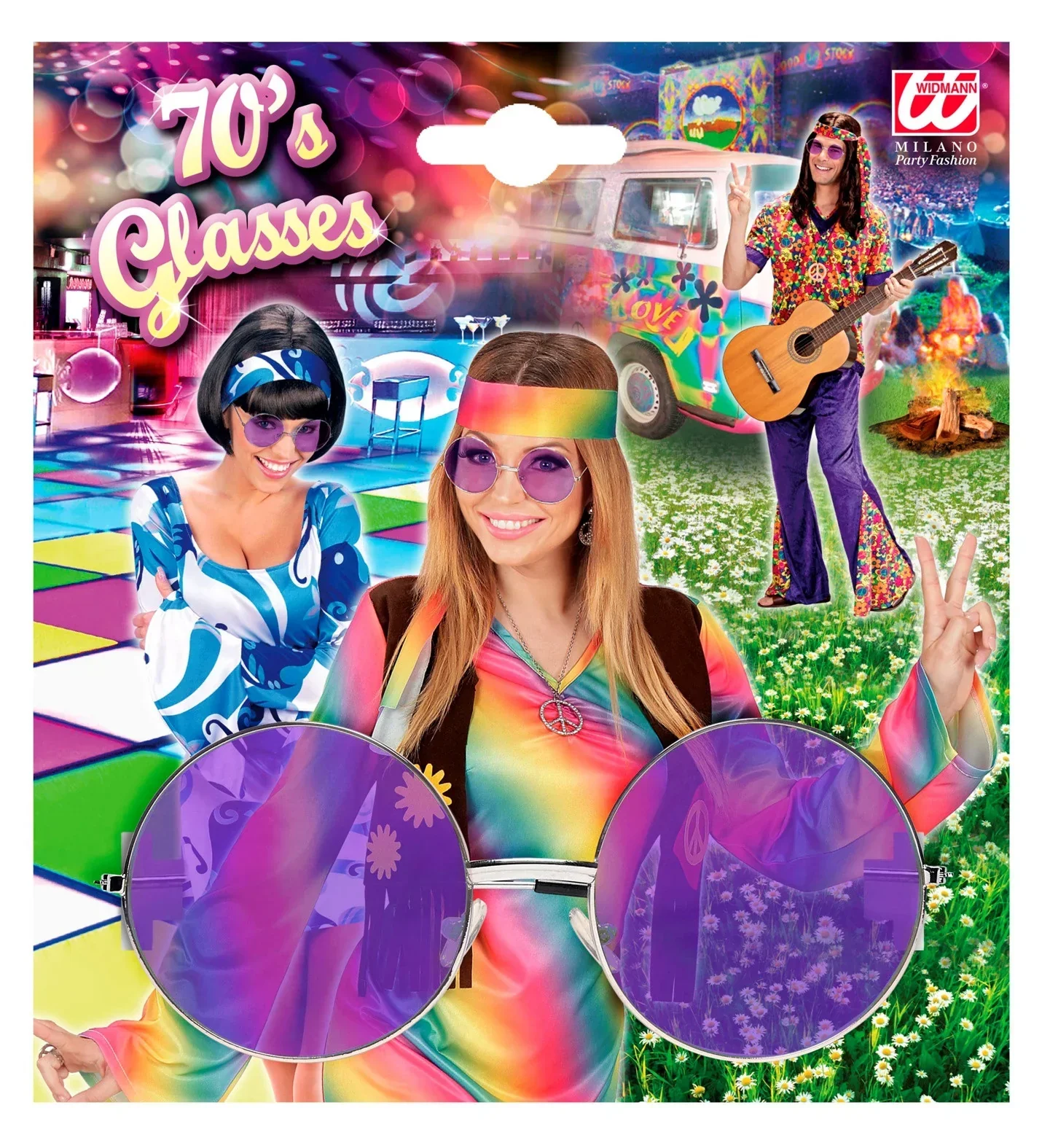 Gafas Hippies Violeta Estilo Años 70 - Image 5
