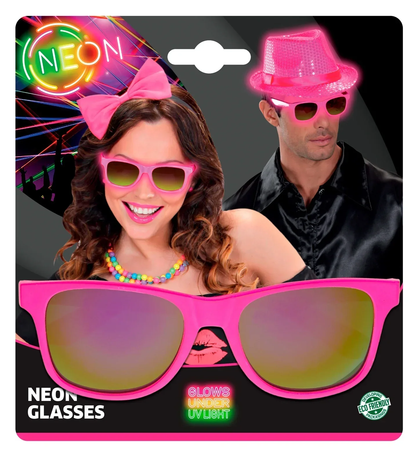 Gafas Rosa Neón Años 80 - Image 10