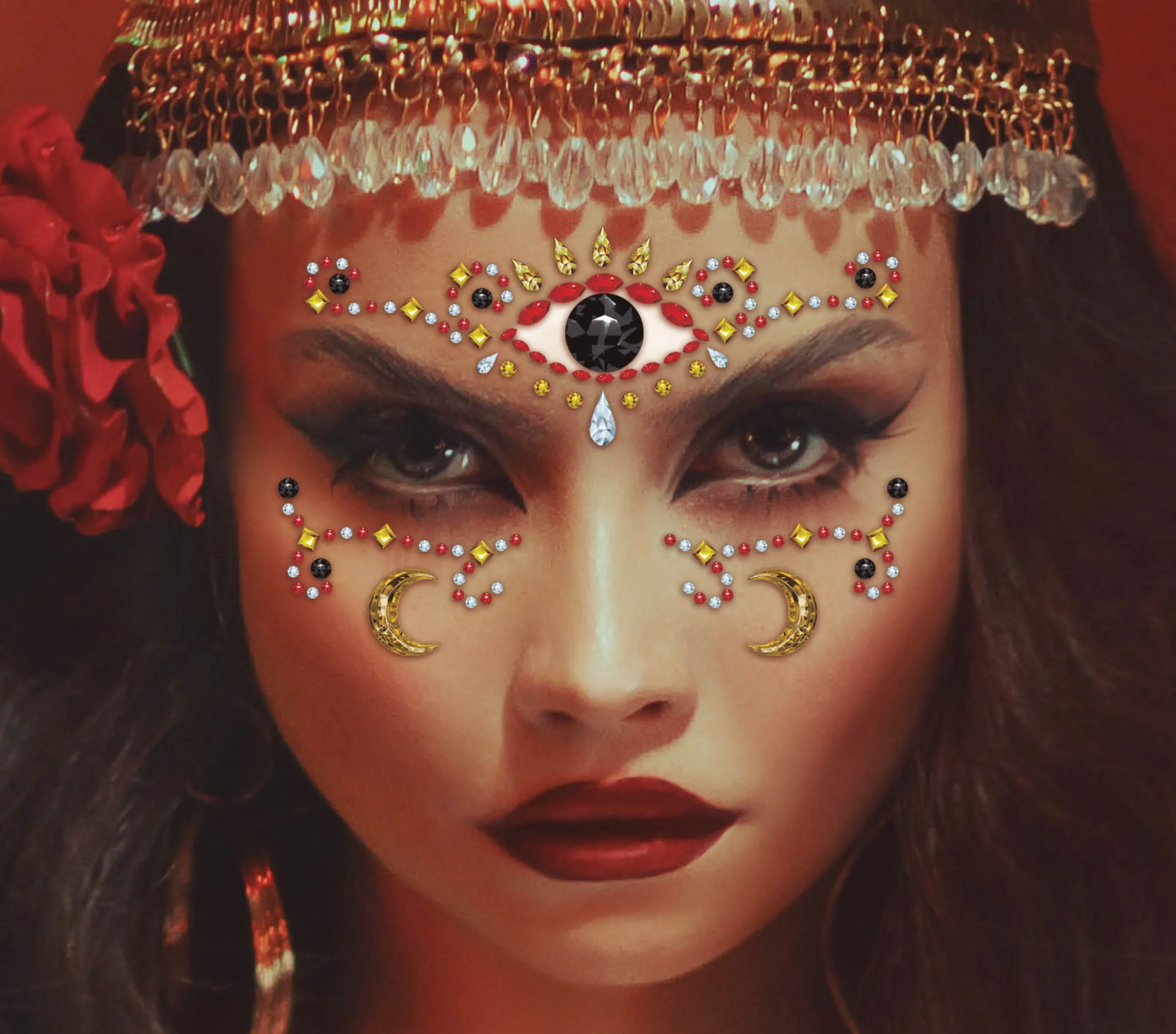 Gemas Faciales Adhesivas de Gitana Pitonisa