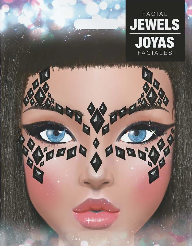 Gemas Faciales Adhesivas Negras de Murciélago - Image 3