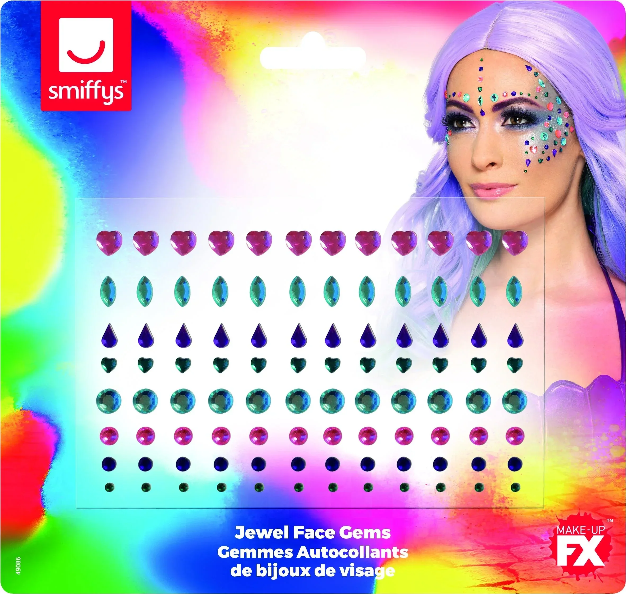 Gemas Faciales con Formas y Colores para Maquillaje - Image 2