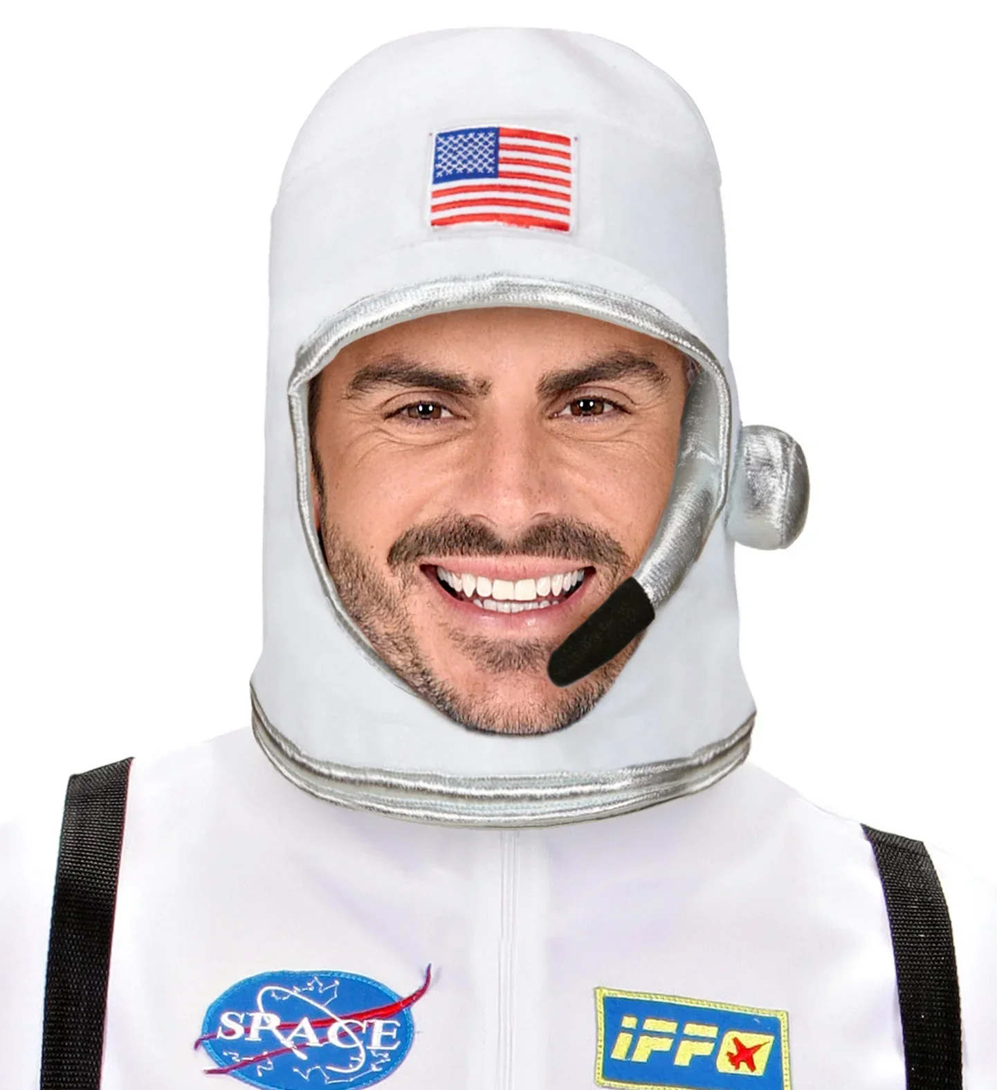 Gorro de Astronauta Blanco con Micro - Image 3