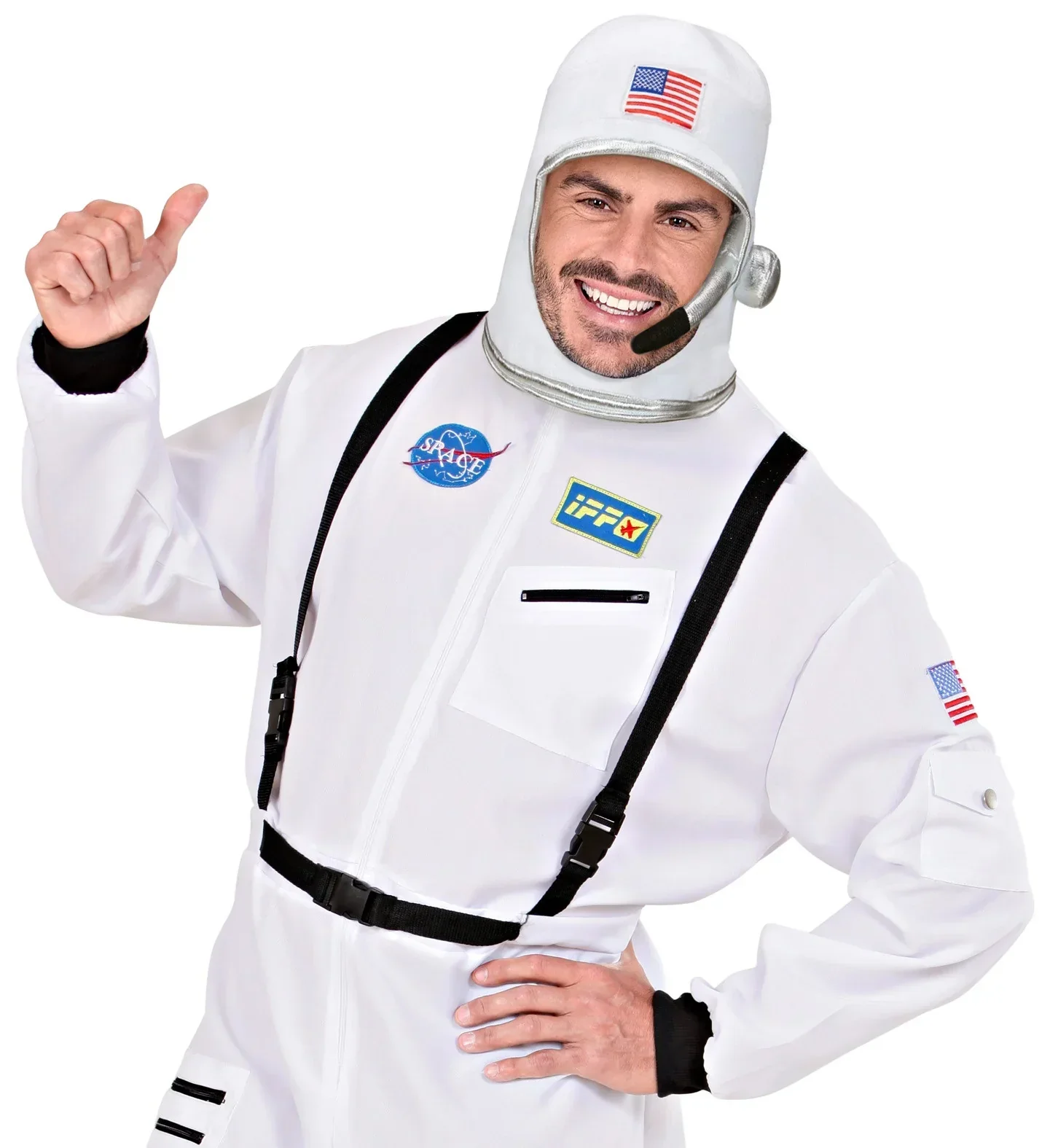 Gorro de Astronauta Blanco con Micro - Image 5