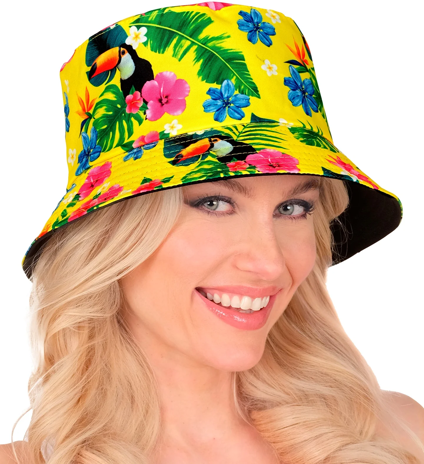 Gorro Pescador Amarillo con Estampado Hawaiano - Image 6