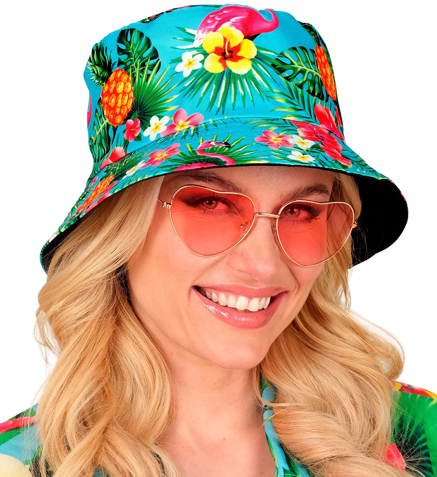 Gorro Pescador Azul con Estampado Hawaiano - Image 4