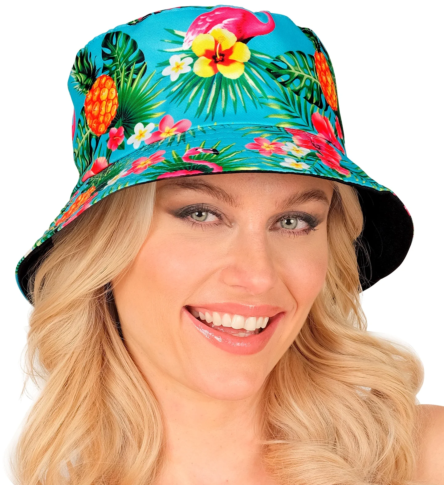 Gorro Pescador Azul con Estampado Hawaiano - Image 6