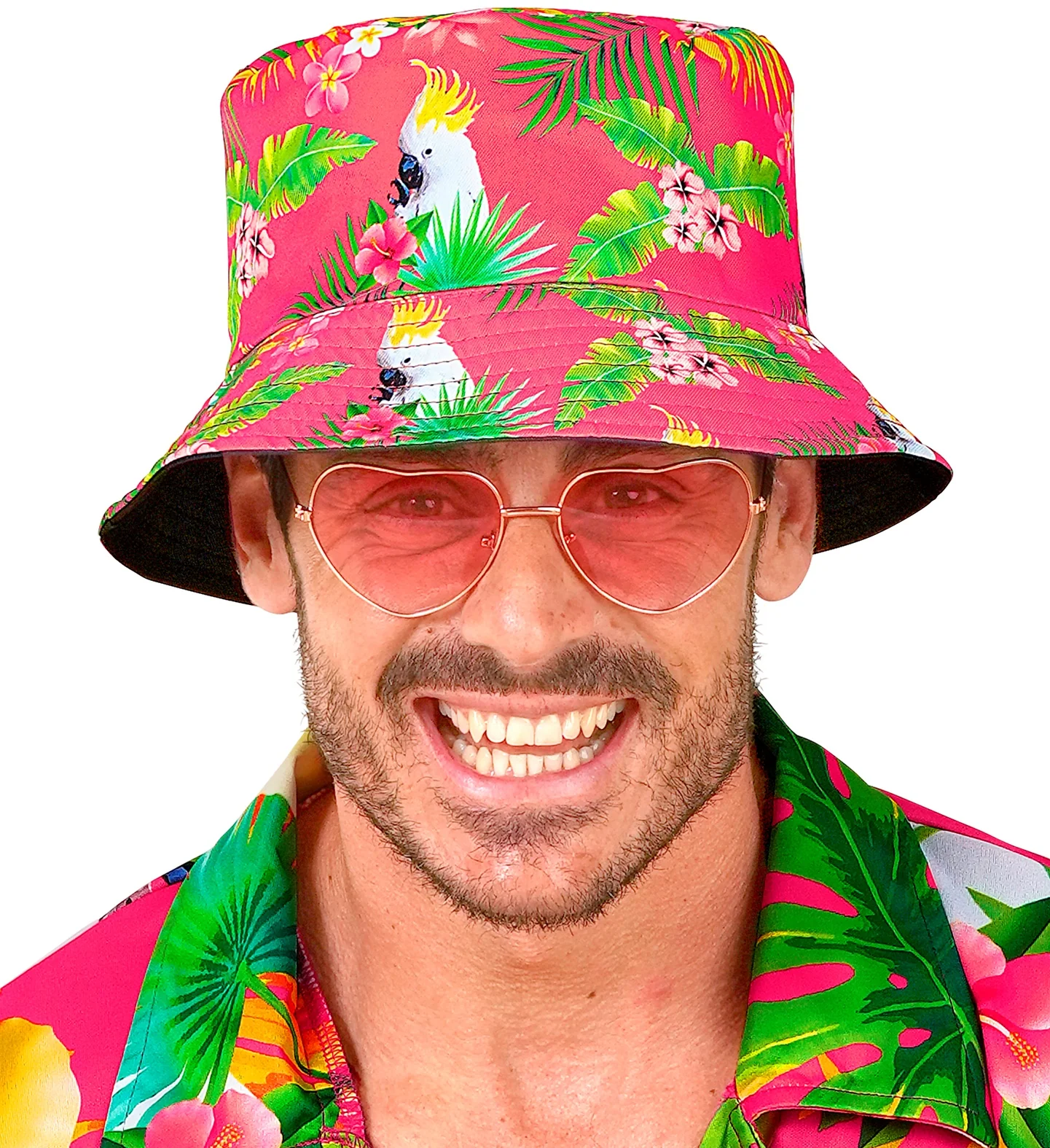 Gorro Pescador Rosa con Estampado Hawaiano - Image 5