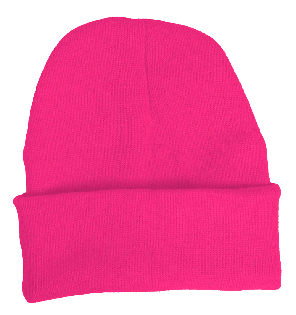 Gorro Rosa Neón Tipo Lana