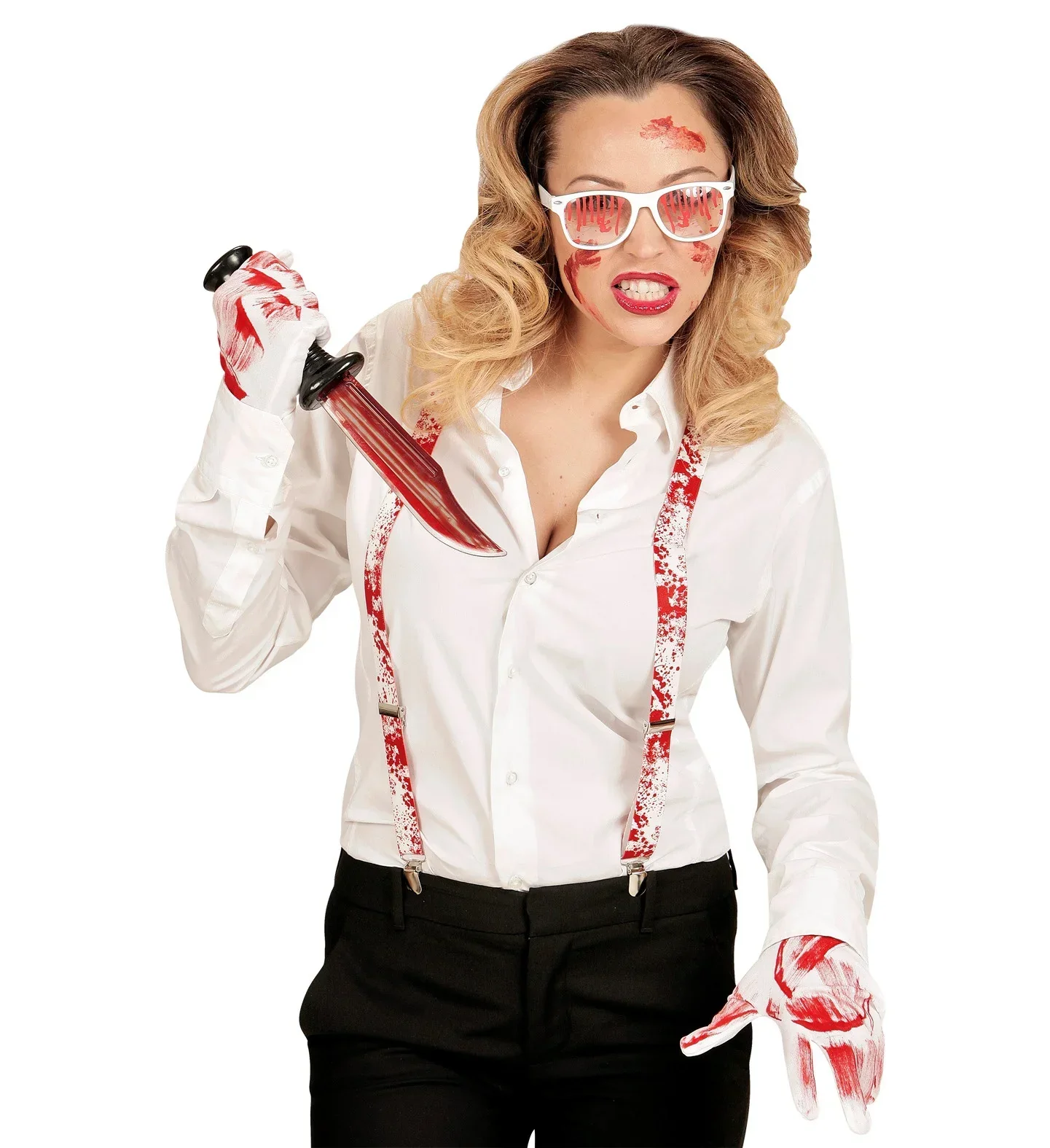 Guantes Blancos con Sangre para Adulto - Image 3