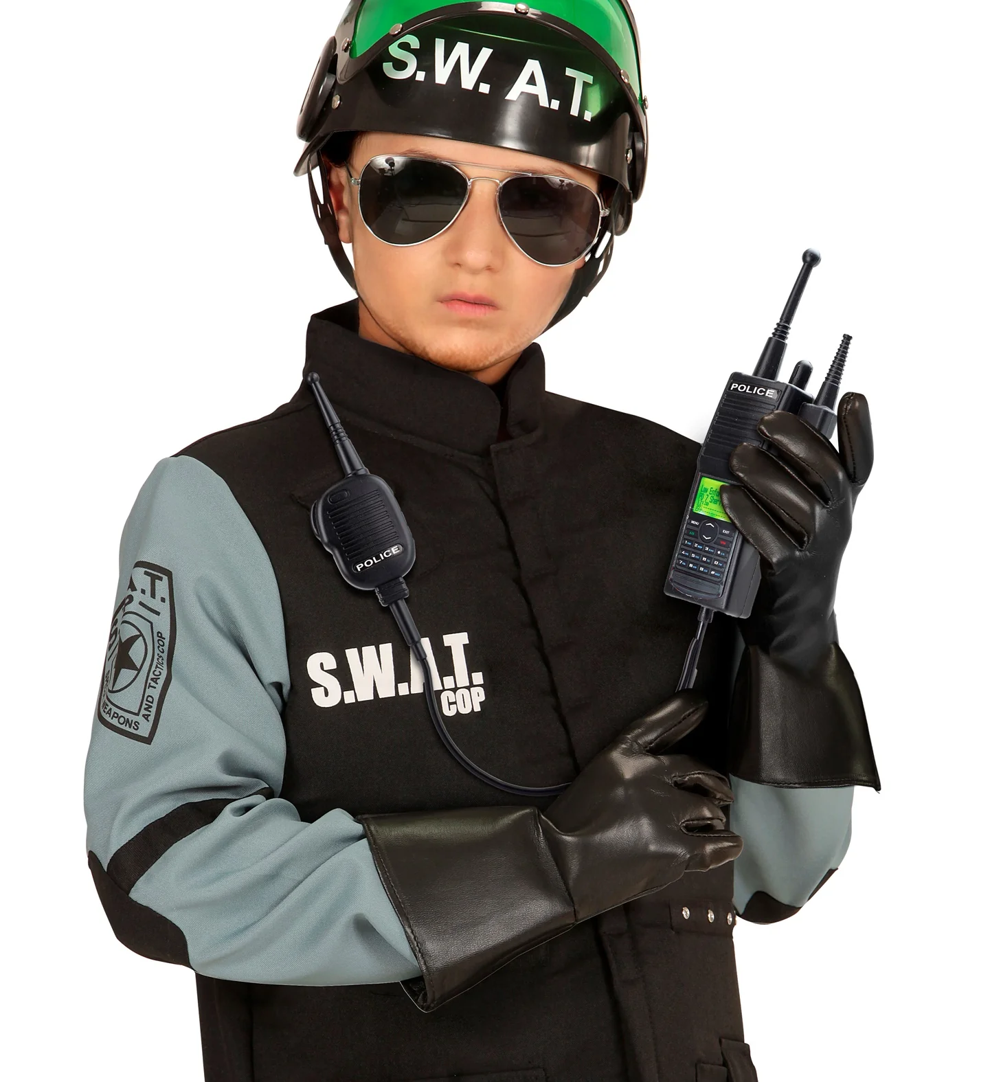 Guantes Negros Infantiles de Polipiel - Image 3