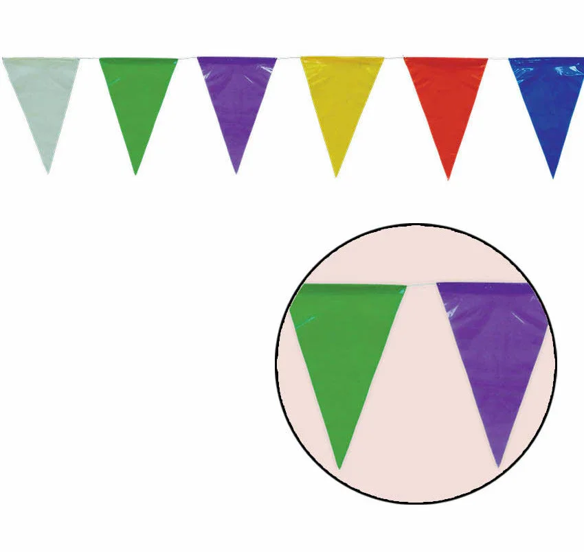 Guirnalda de Banderines de Colores de Plástico