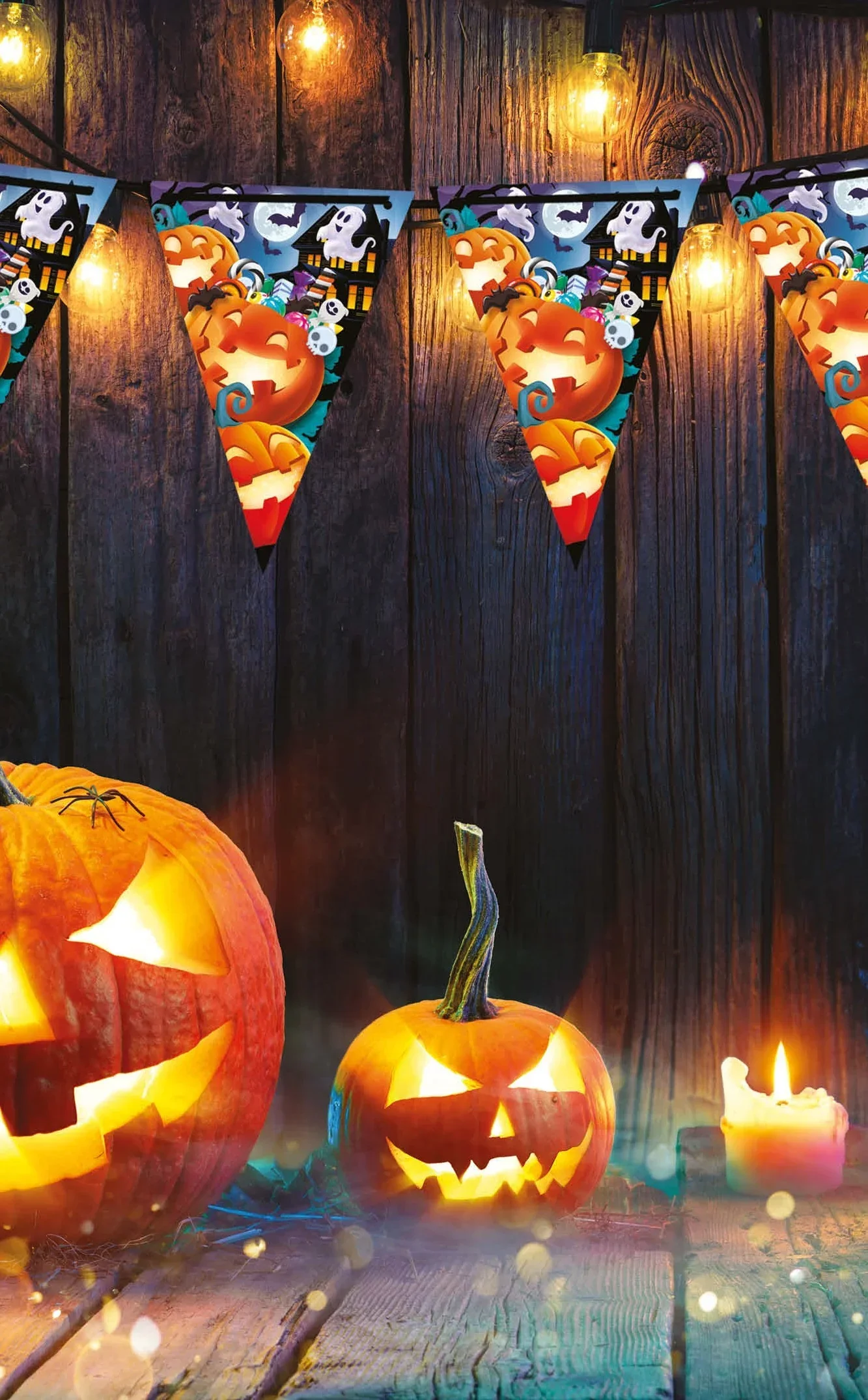 Guirnalda de Calabazas con Caramelos de Halloween - Image 2