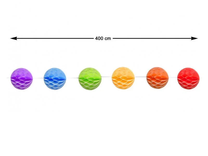 Guirnalda de Pompones de Papel de Colores