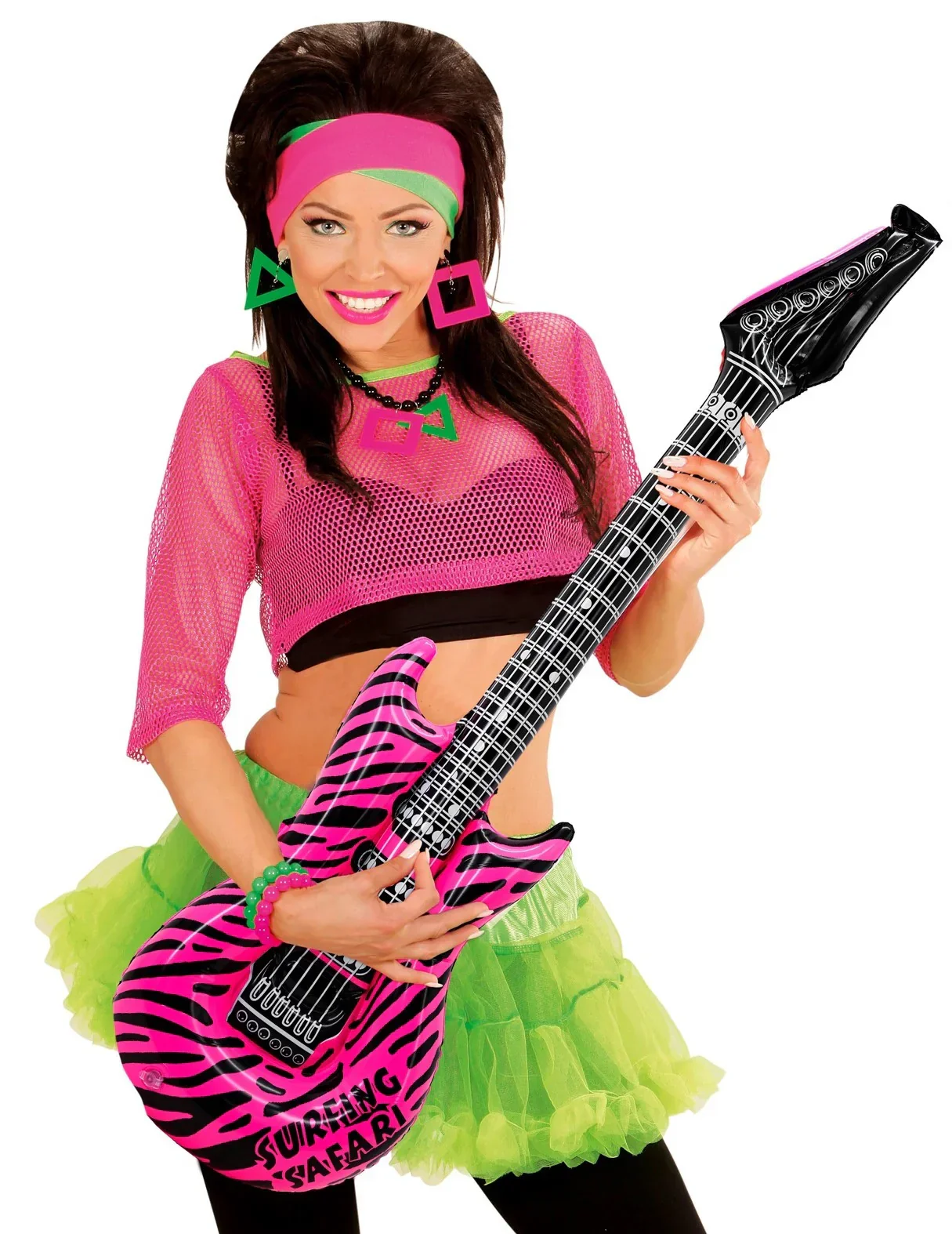 Guitarra Eléctrica Hinchable de Cebra Rosa - Image 2