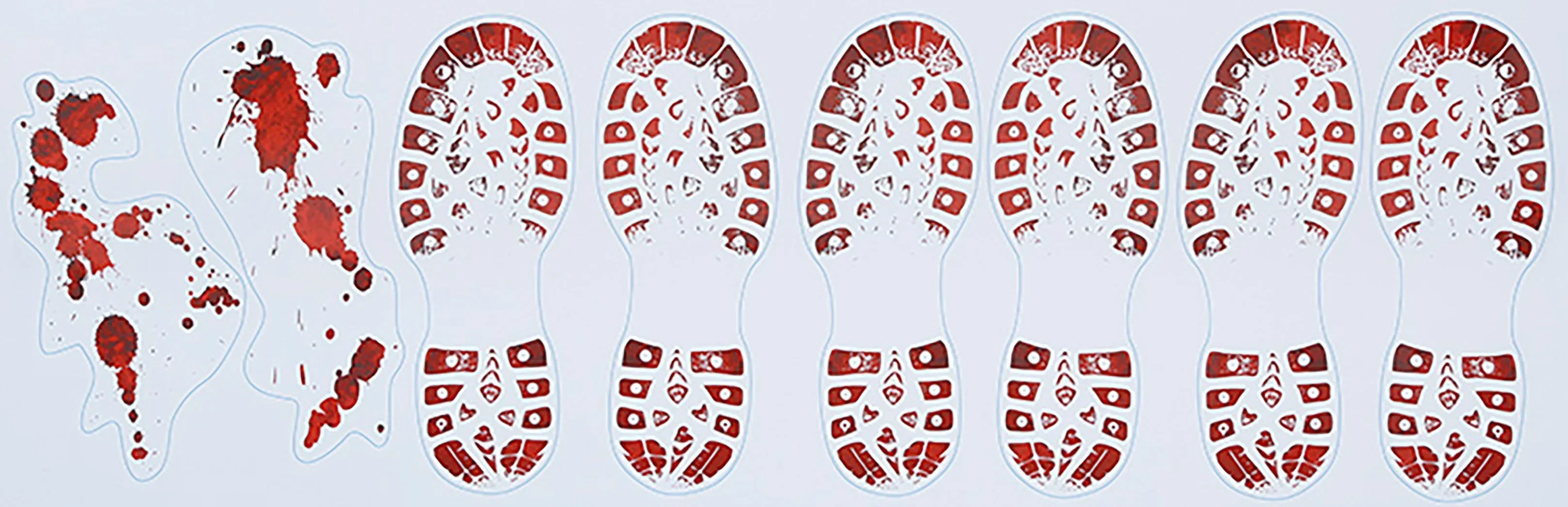 Huellas de Pisadas de Botas con Sangre Adhesivas - Image 2