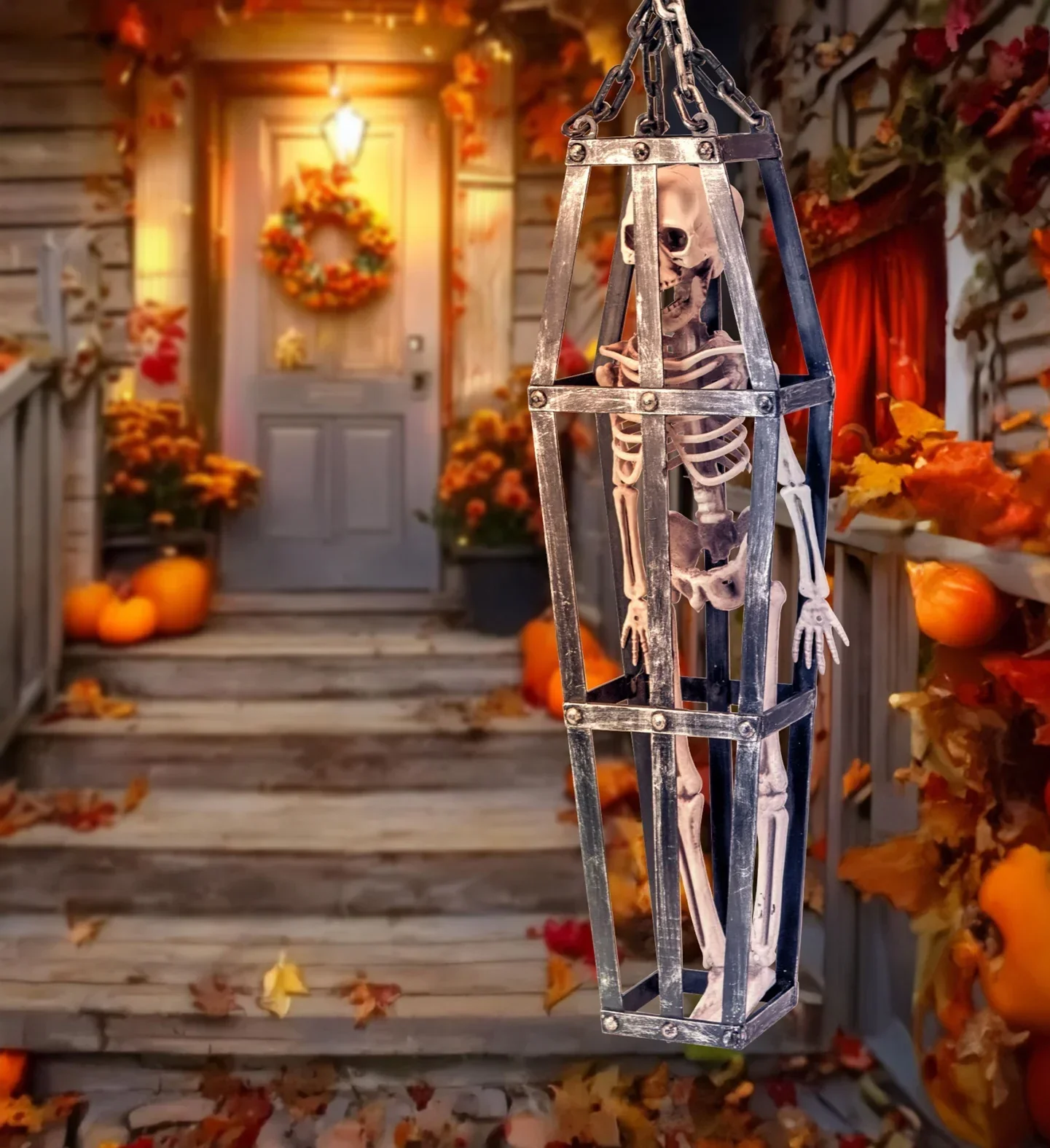 Jaula con Esqueleto para Decoración de Halloween - Image 2