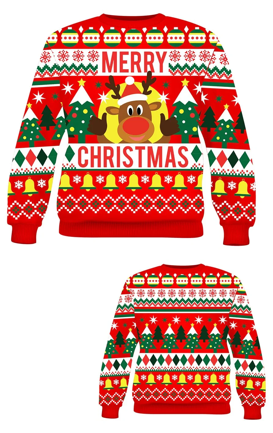 Jersey Navideño del Reno Rudolf para Hombre - Image 2