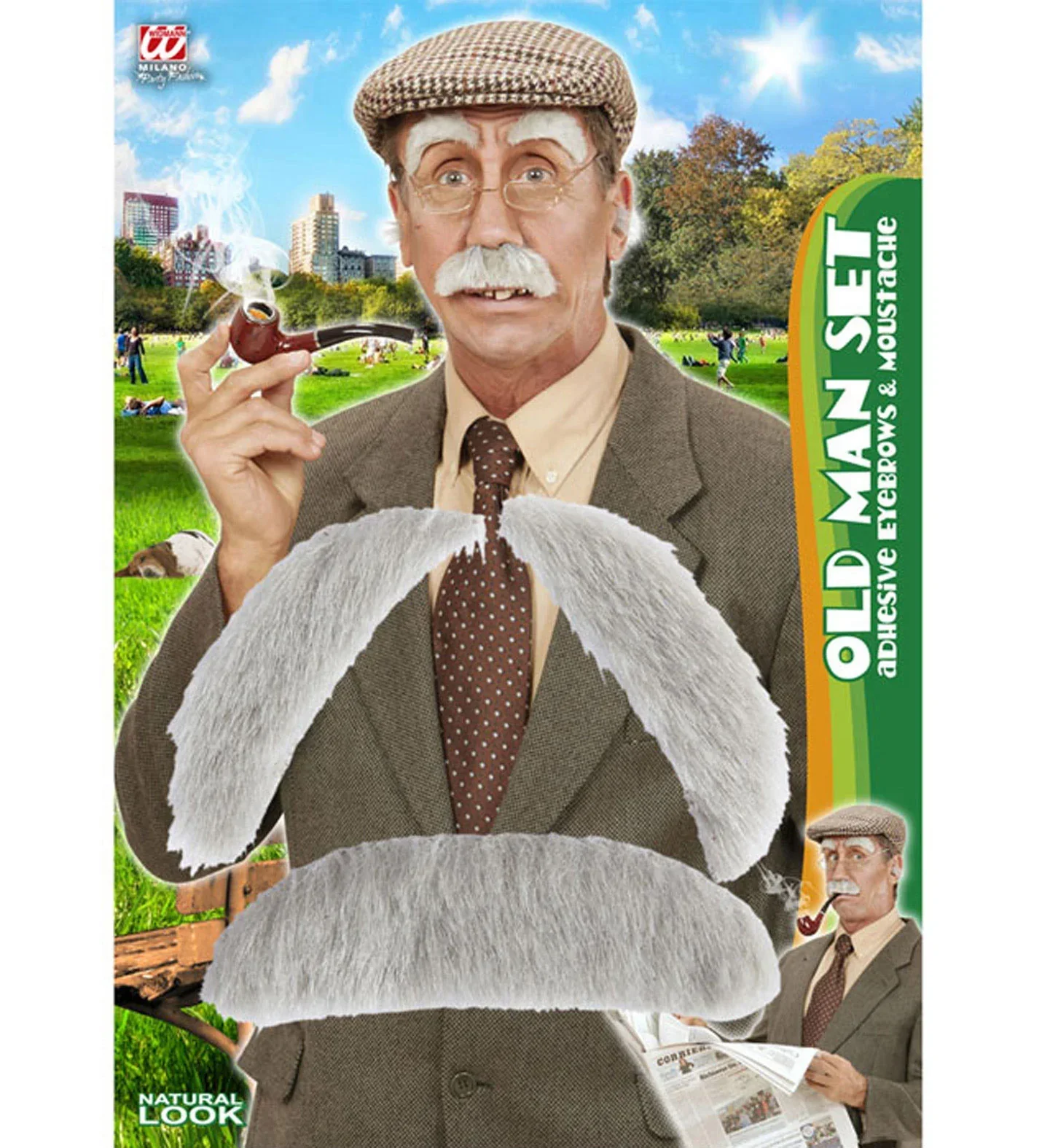 Kit de Abuelo con Bigote Blanco y Cejas - Image 5