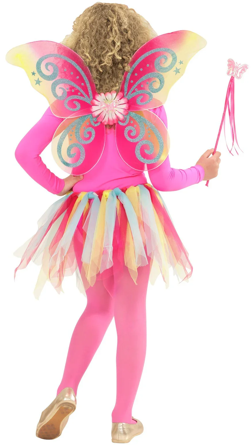 Kit de Hada Multicolor Infantil con Tutú, Alas y Varita - Image 4