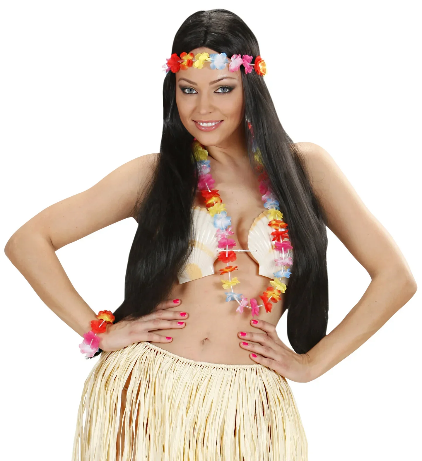 Kit Hawaiano con Flores Multicolor - Image 2