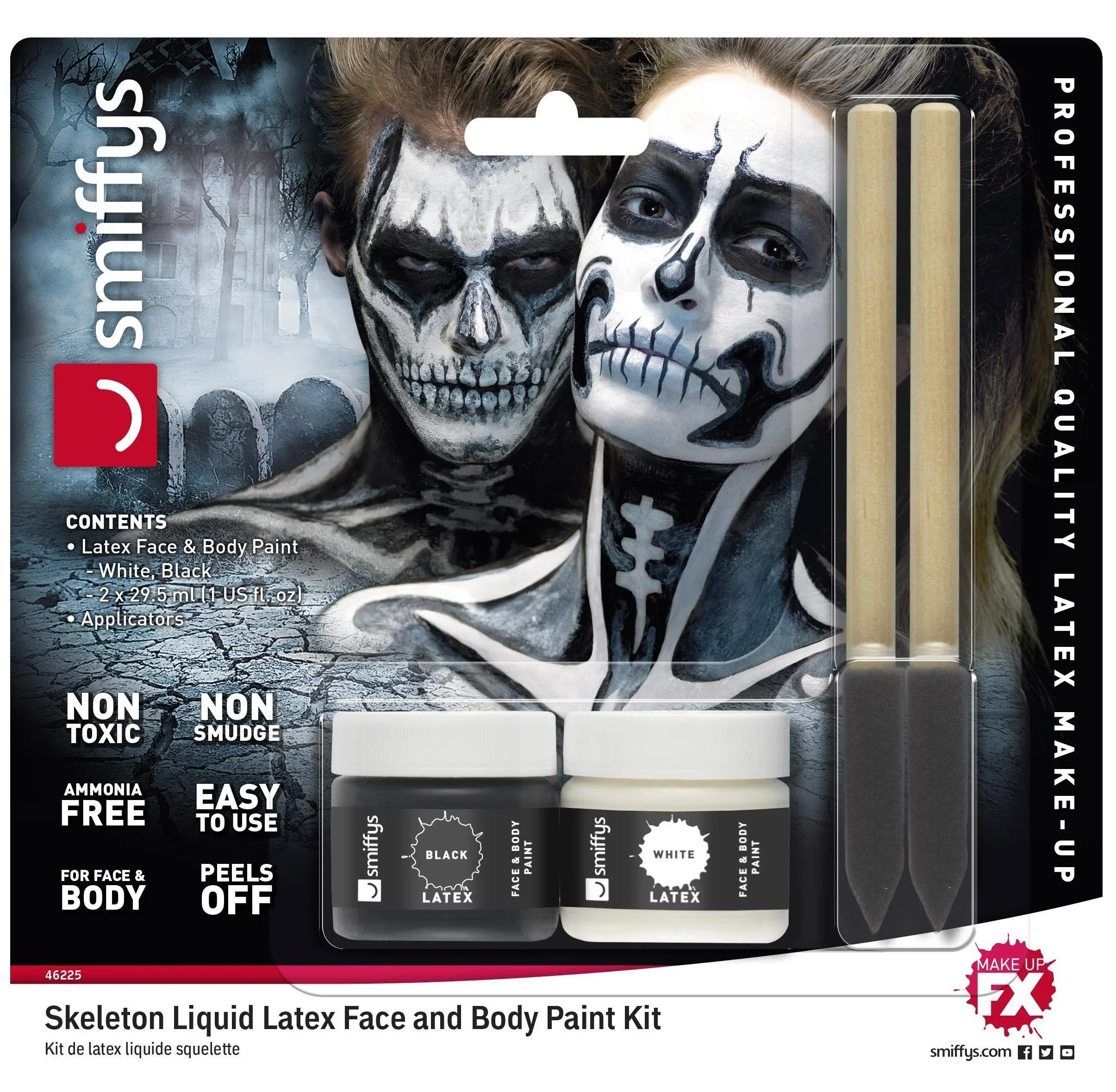 Kit de Maquillaje de Esqueleto con Látex Líquido - Image 2
