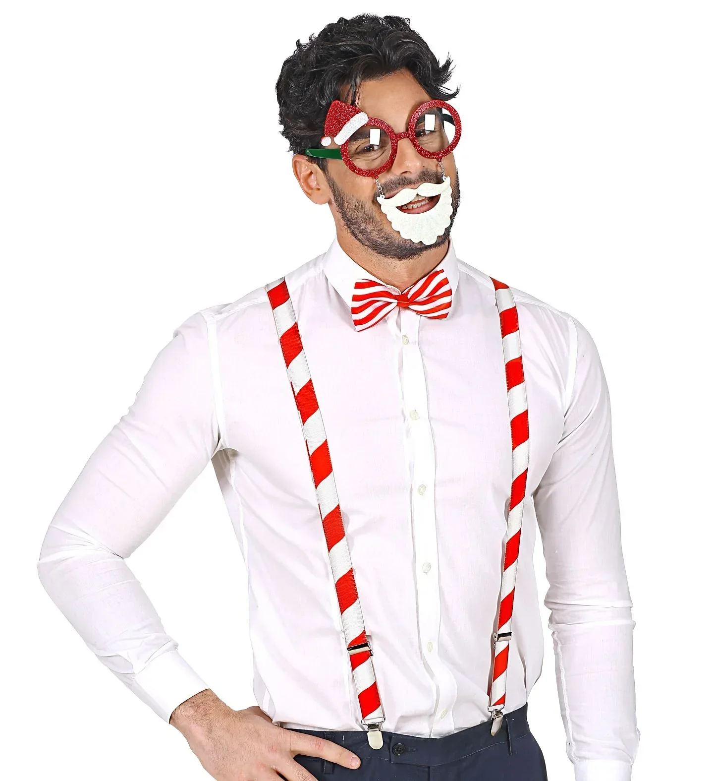 Kit de Papá Noel con Gafas , Pajarita y Tirantes - Image 4