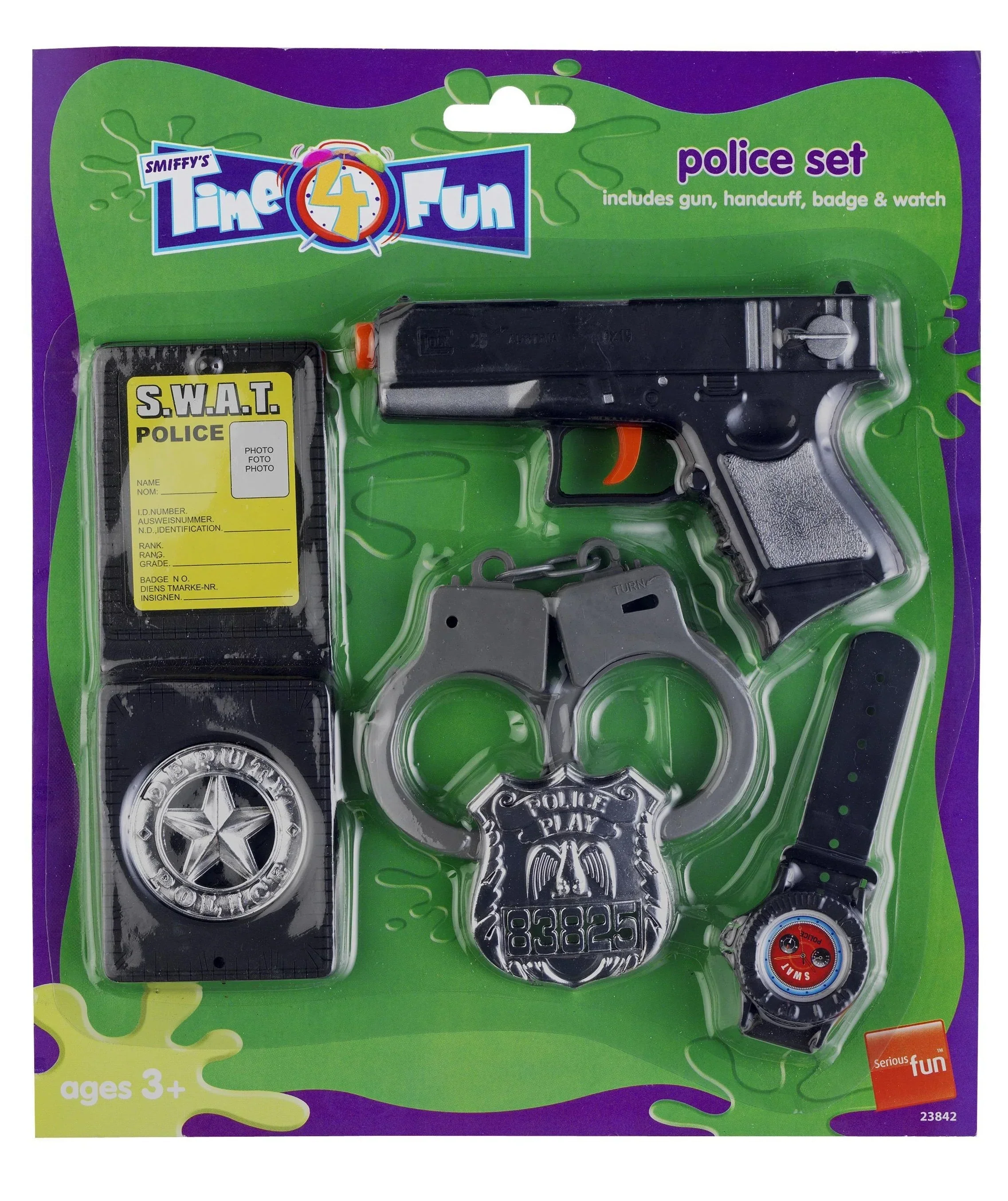 Kit de Policía con Pistola, Esposas, Reloj y Placa - Image 2