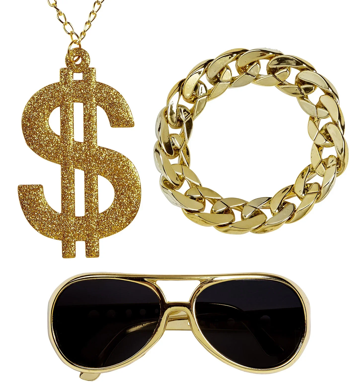 Kit de Rapero con Gafas de Sol, Collar y Pulsera - Image 4