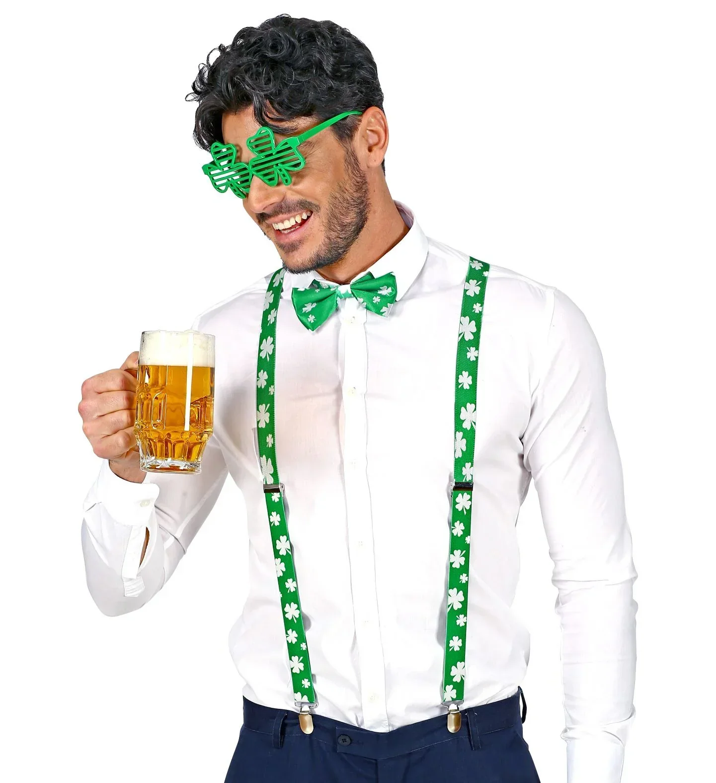 Kit de San Patricio con Gafas, Tirantes y Pajarita - Image 3