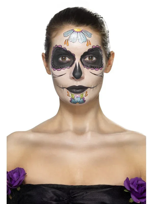 Kit Tatuajes y Maquillaje Catrina Morado - Image 3