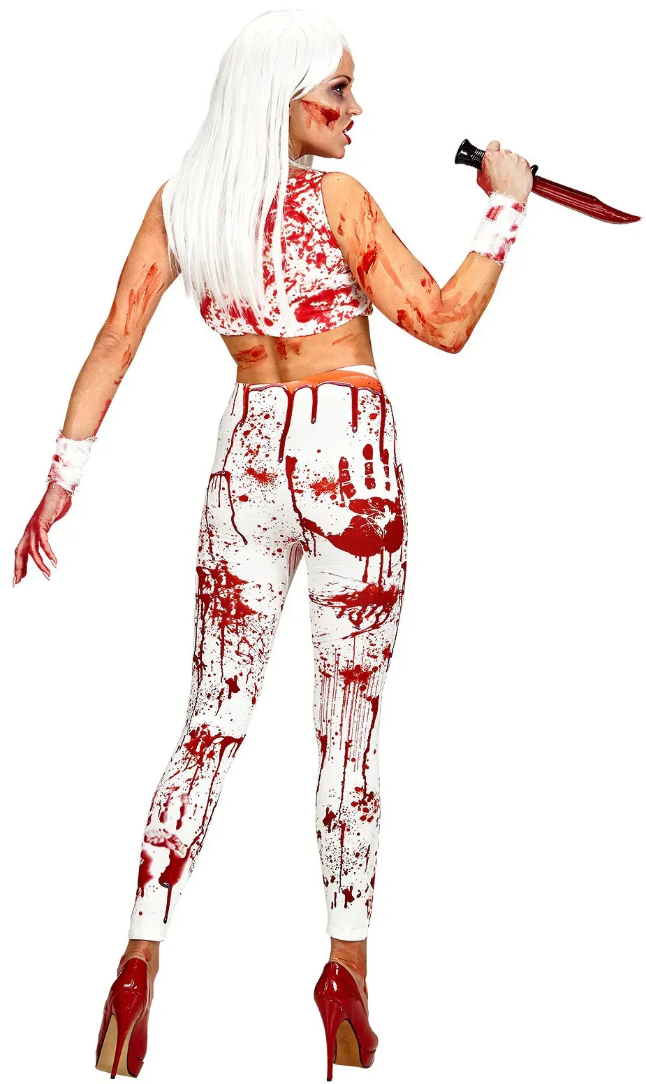 Leggings Finos Blancos Sangrientos para Mujer - Image 3