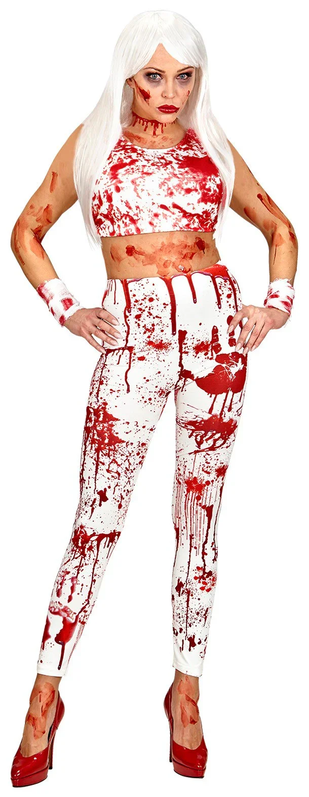 Leggings Finos Blancos Sangrientos para Mujer - Image 4