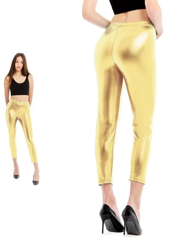 Leggings Dorados Metalizados para Mujer