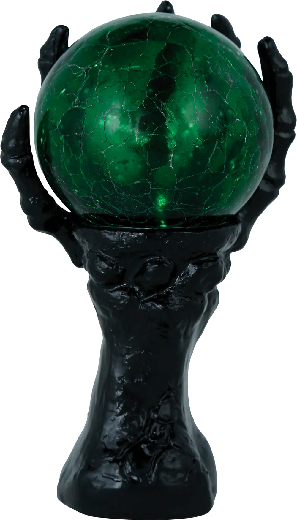 Mano Negra con Bola Mágica Verde con Luz - Image 3