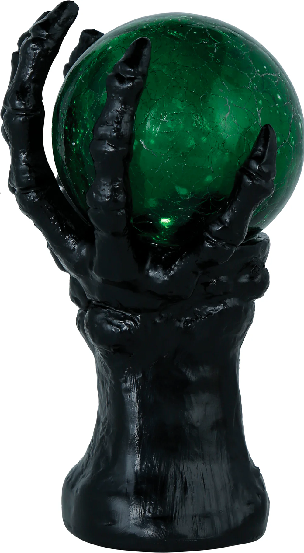 Mano Negra con Bola Mágica Verde con Luz - Image 4