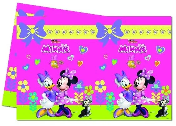Mantel de Minnie Mouse Rosa y Daisy Duck de 120x180cm