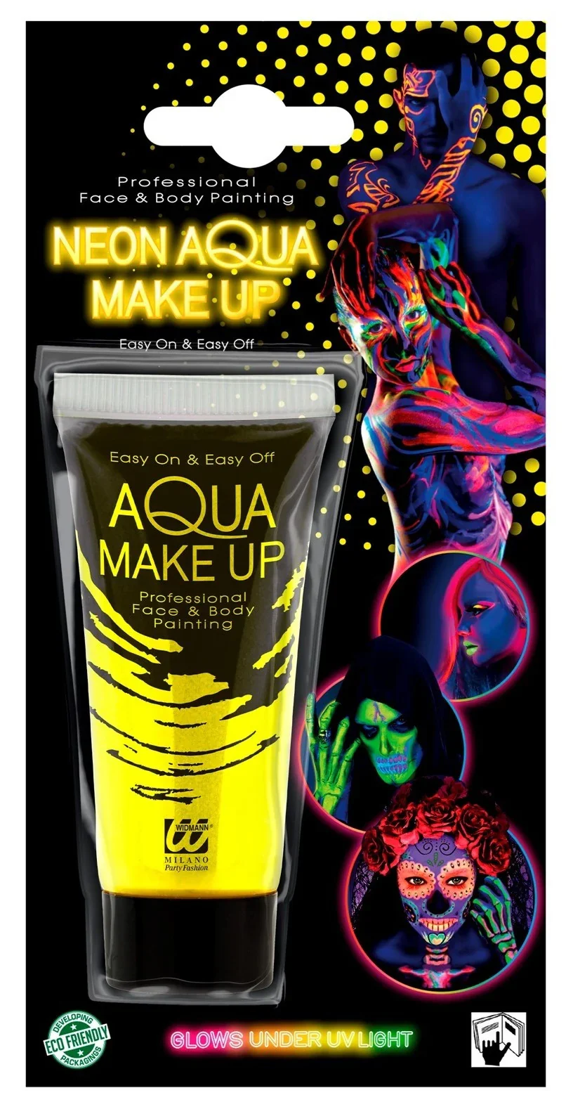 Maquillaje al Agua Amarillo Neón en Tubo - Image 5