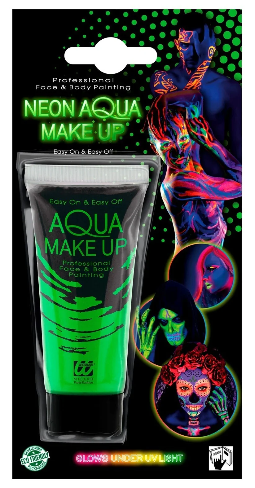 Maquillaje al Agua Verde Neón en Tubo - Image 5