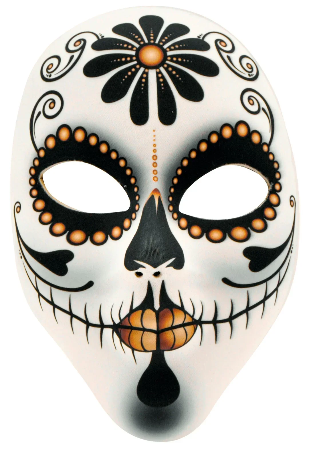 Máscara de Catrina Día de los Muertos de Tela Rígida