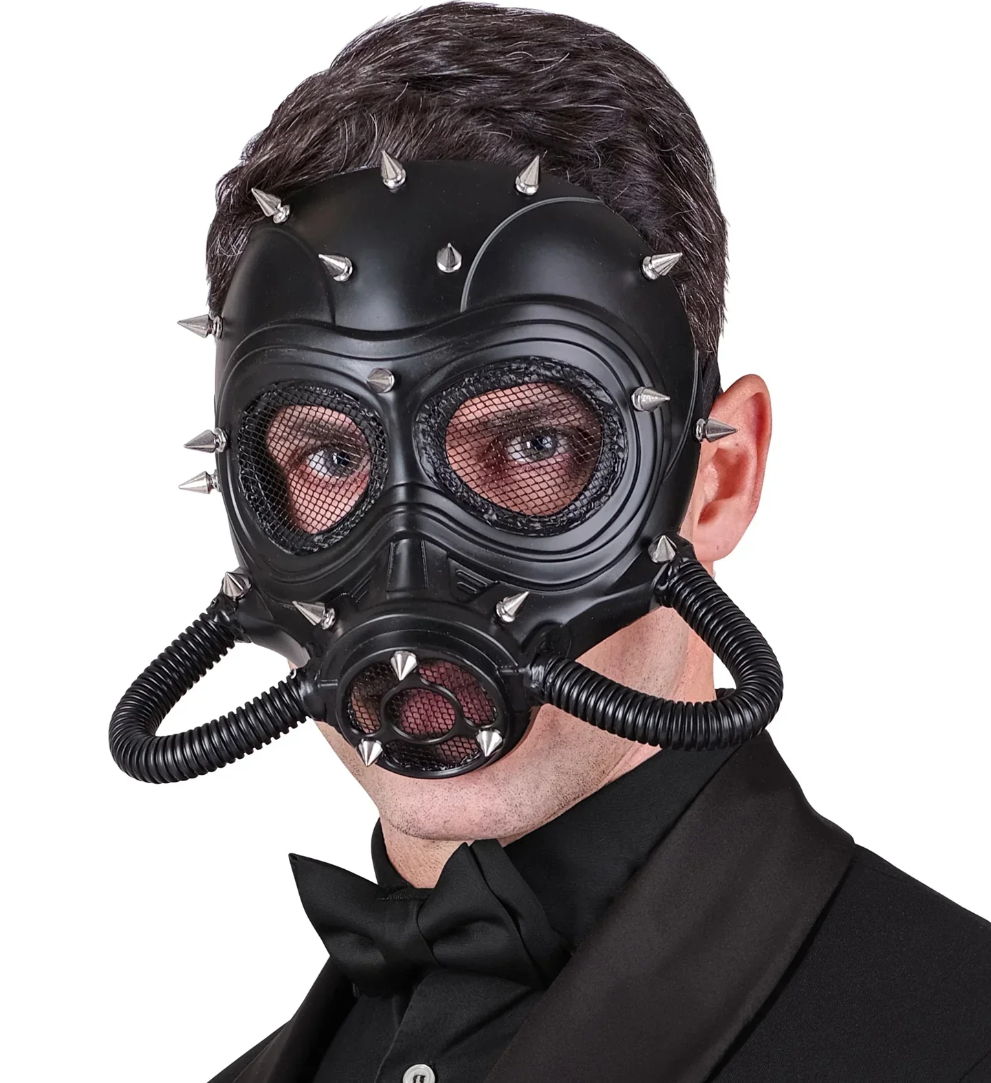 Máscara de Gas Steampunk Negra con Pinchos - Image 4