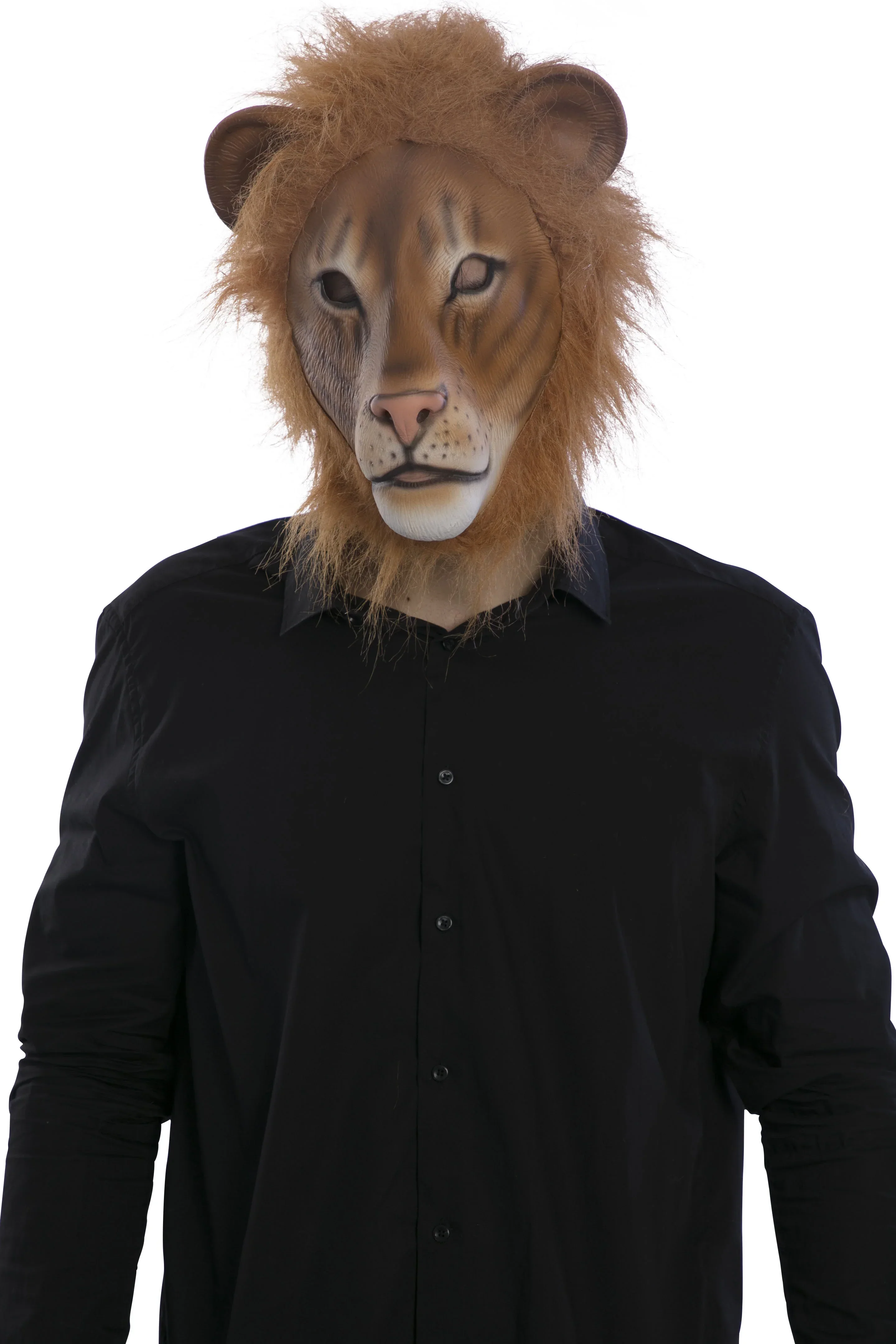 Máscara de León con Melena de Pelo - Image 3