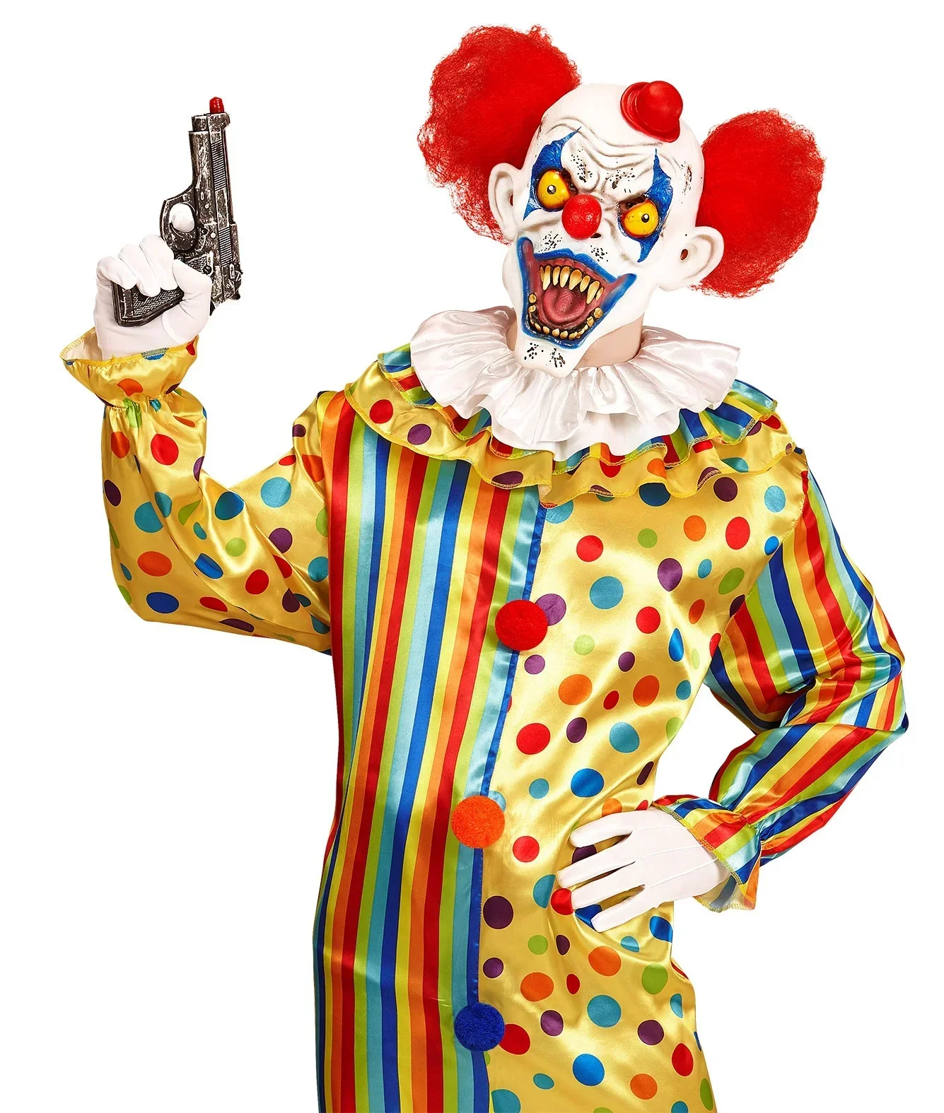 Máscara de Payaso Demoníaco con Pelo - Image 5