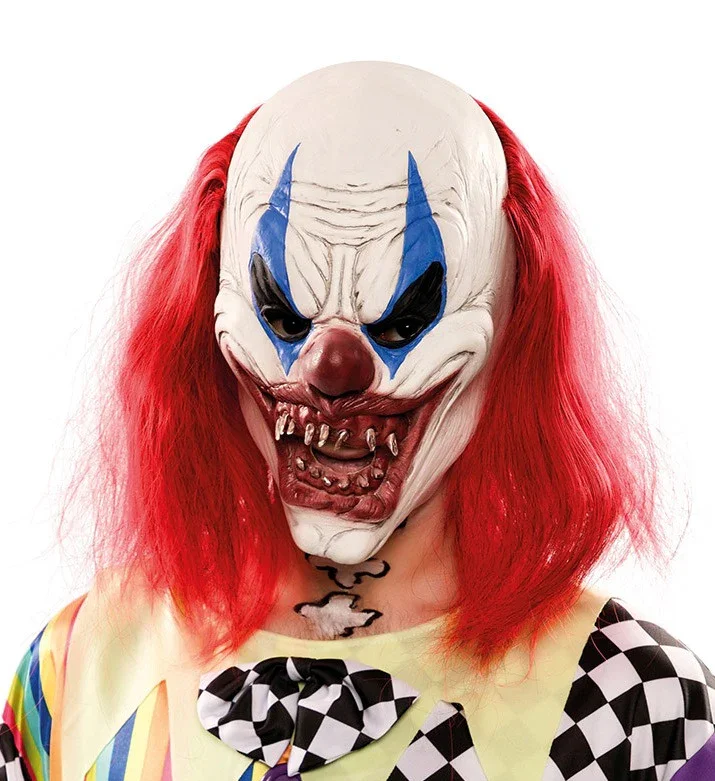 Máscara de Payaso Diabólico con Pelo Rojo - Image 2