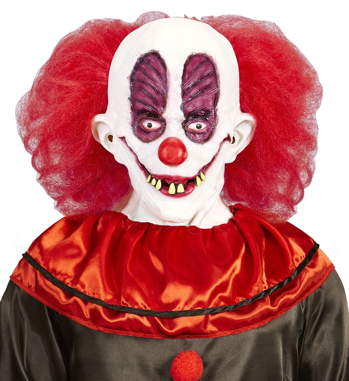 Máscara Payaso Loco con Pelo y Cuello - Image 2