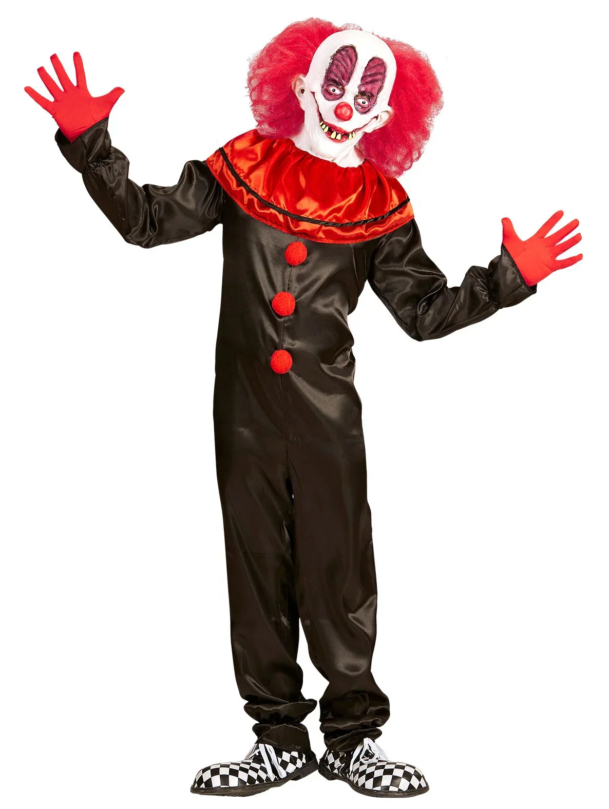 Máscara Payaso Loco con Pelo y Cuello - Image 5