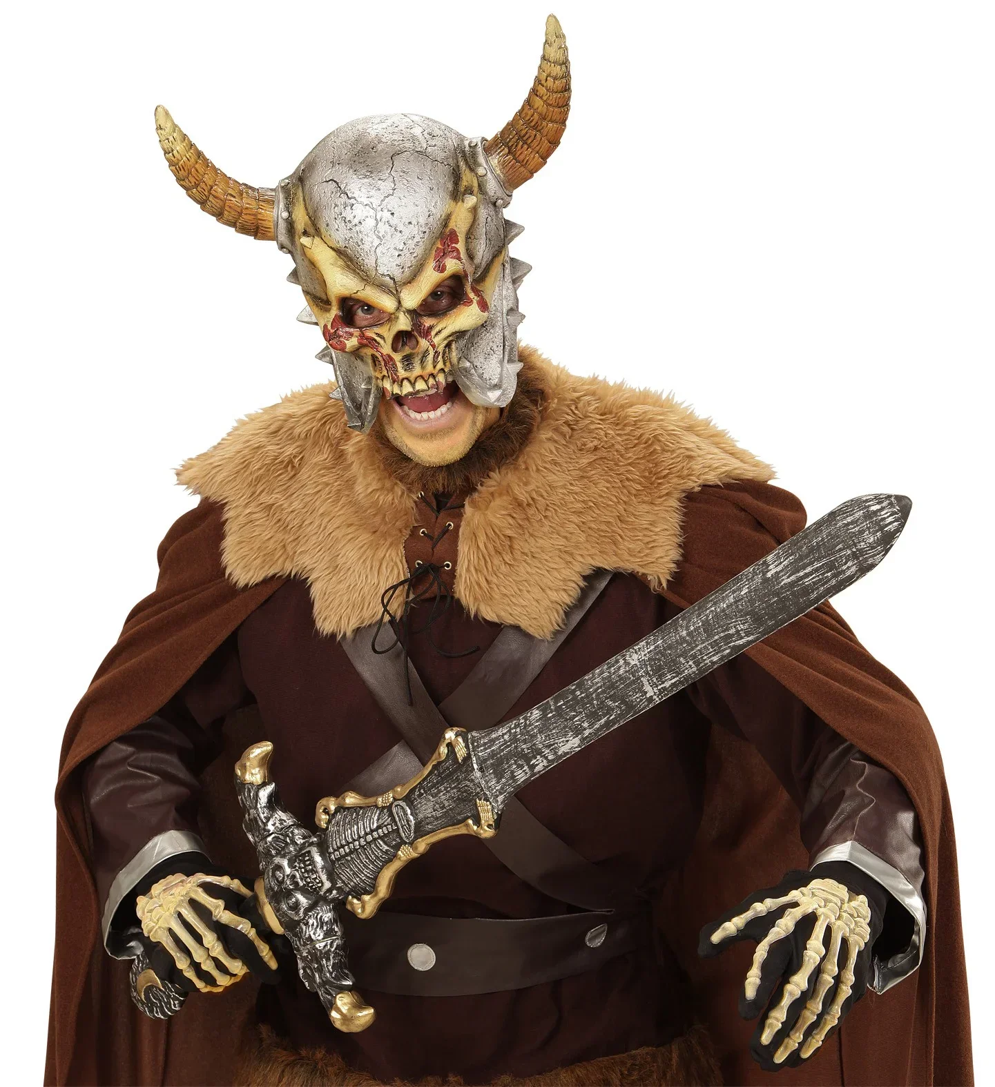 Máscara Vikingo Terrorífico con cuernos - Image 2