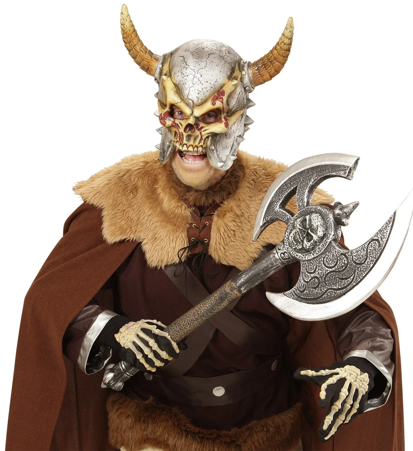 Máscara Vikingo Terrorífico con cuernos - Image 3