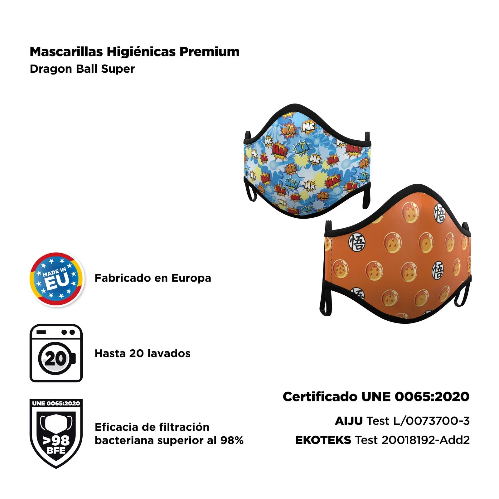 Mascarilla de Dragon Ball Estampada para Adulto - Image 3