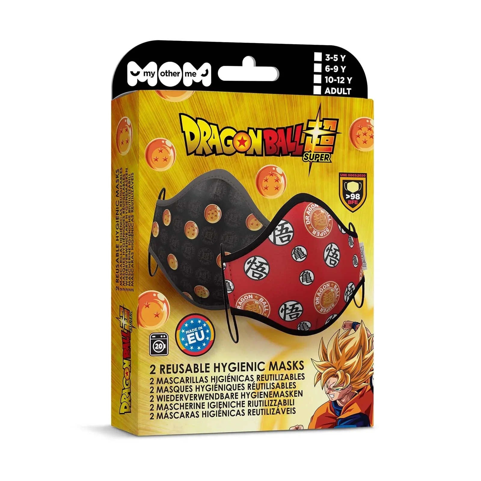 Mascarilla de Dragon Ball Roja y Negra Infantil - Image 2